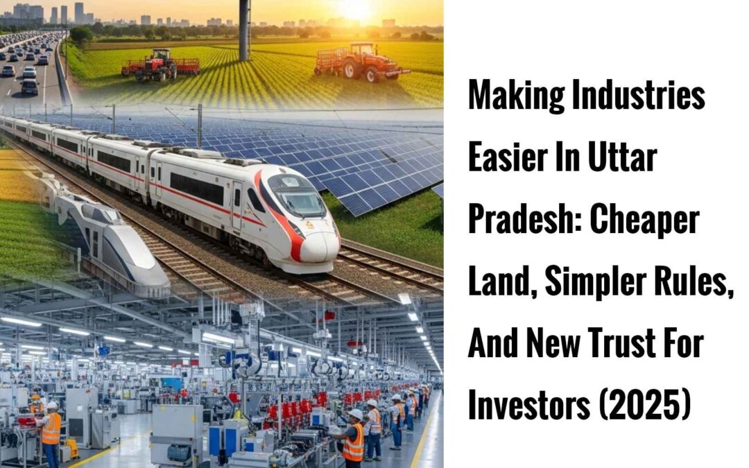 उत्तर प्रदेश में उद्योग लगाना अब होगा आसान। जमीन के रेट घटेंगे, नियम सरल होंगे और निवेशकों को मिलेगा नया भरोसा